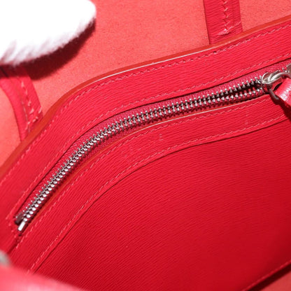 Celine Vertical Cabas Leather, Red, Leather, Tote Bag
