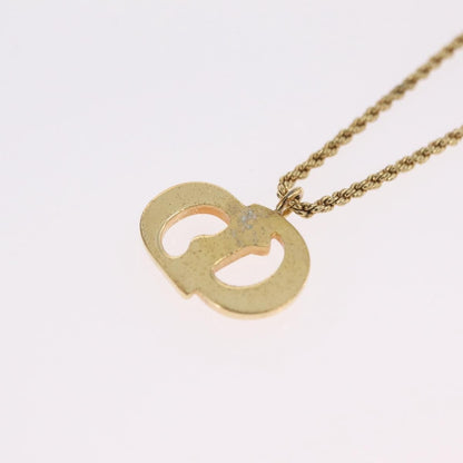 Christian Dior CD Pendant Metal, Gold, Metal, Necklace