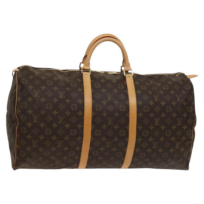 Louis Vuitton Keepall 60, Brown, Canvas, travel
