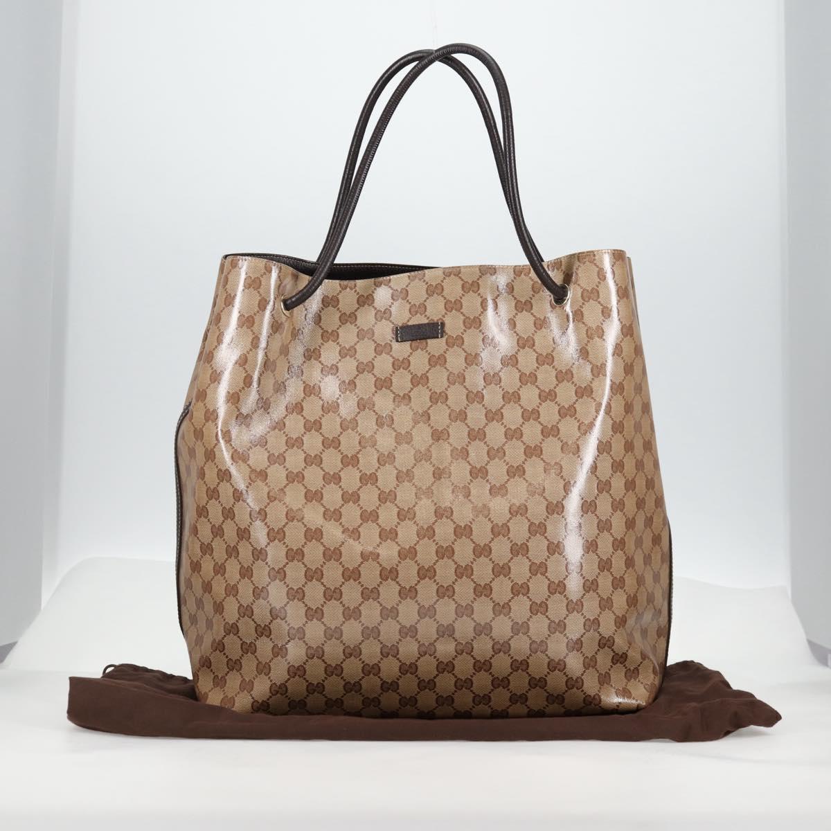 Gucci GG crystal, Beige, Canvas, tote