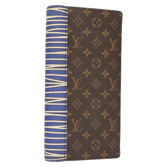 Louis Vuitton Brazza, Brown, Canvas, wallet