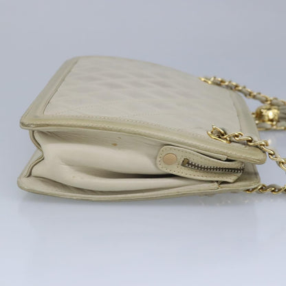 Chanel, Beige, Leather, shoulder