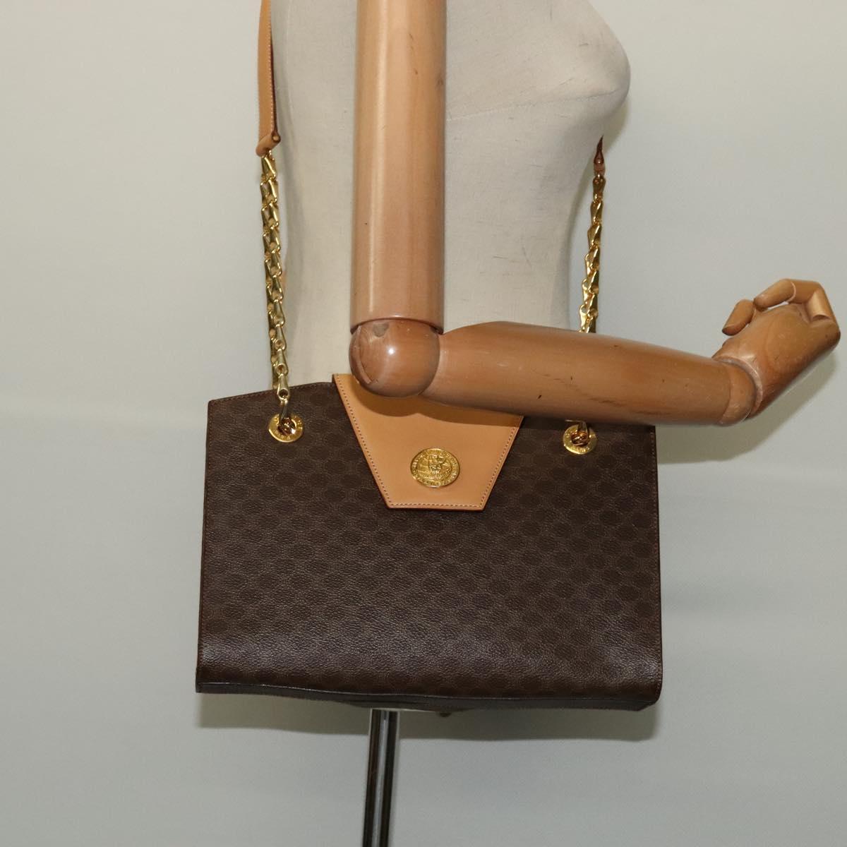Céline Macadam, Brown, Canvas, shoulder