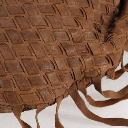 Miu Miu Woven, "BROWN,GOLD", Leather, handbag