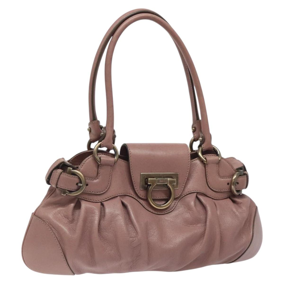 Salvatore Ferragamo Gancini, Pink, Leather, handbag