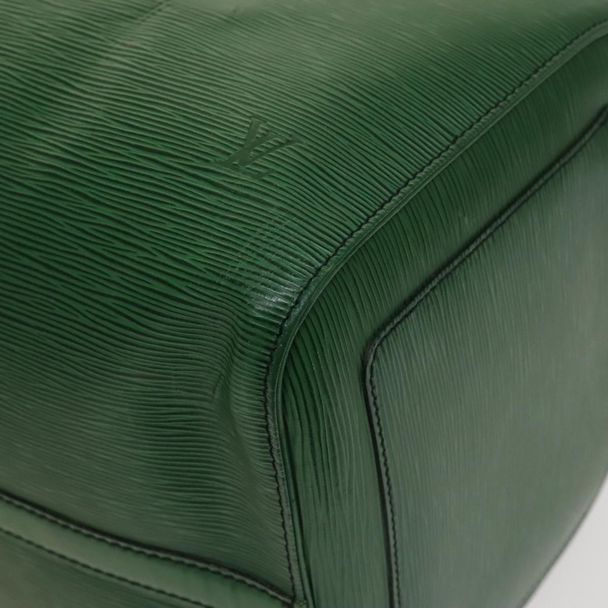 Louis Vuitton Keepall 55, Green, Leather, travel