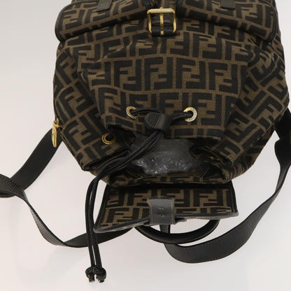 Fendi Zucca, Brown, Canvas, backpack