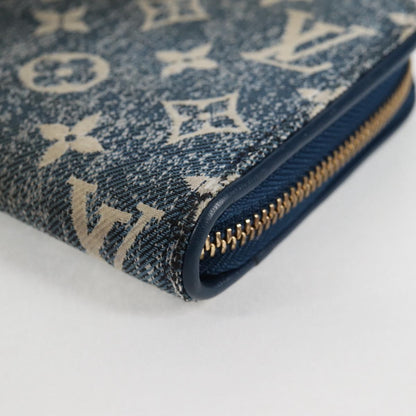 Louis Vuitton Zippy, Blue, Denim - Jeans, wallet