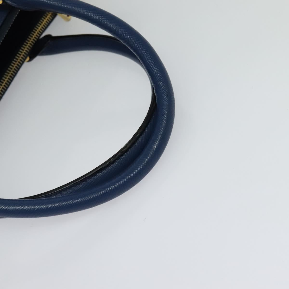 Prada Galleria, Blue, Leather, handbag