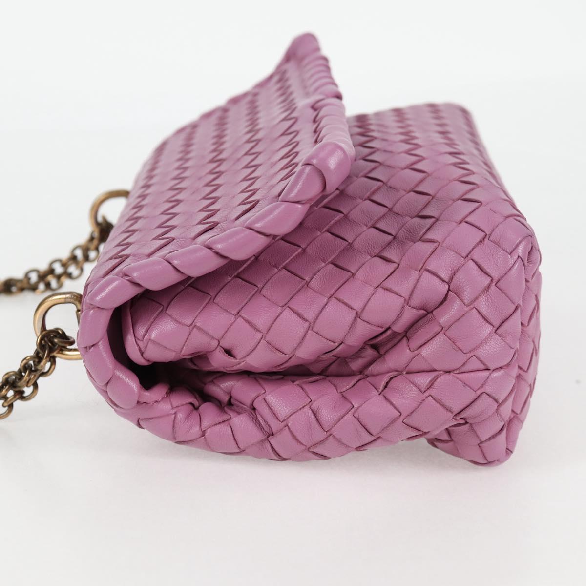 Bottega Veneta Olimpia, Purple, Leather, shoulder