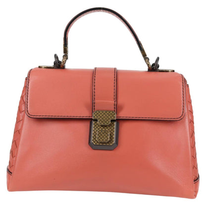 Bottega Veneta Piazza, Pink, Leather, handbag
