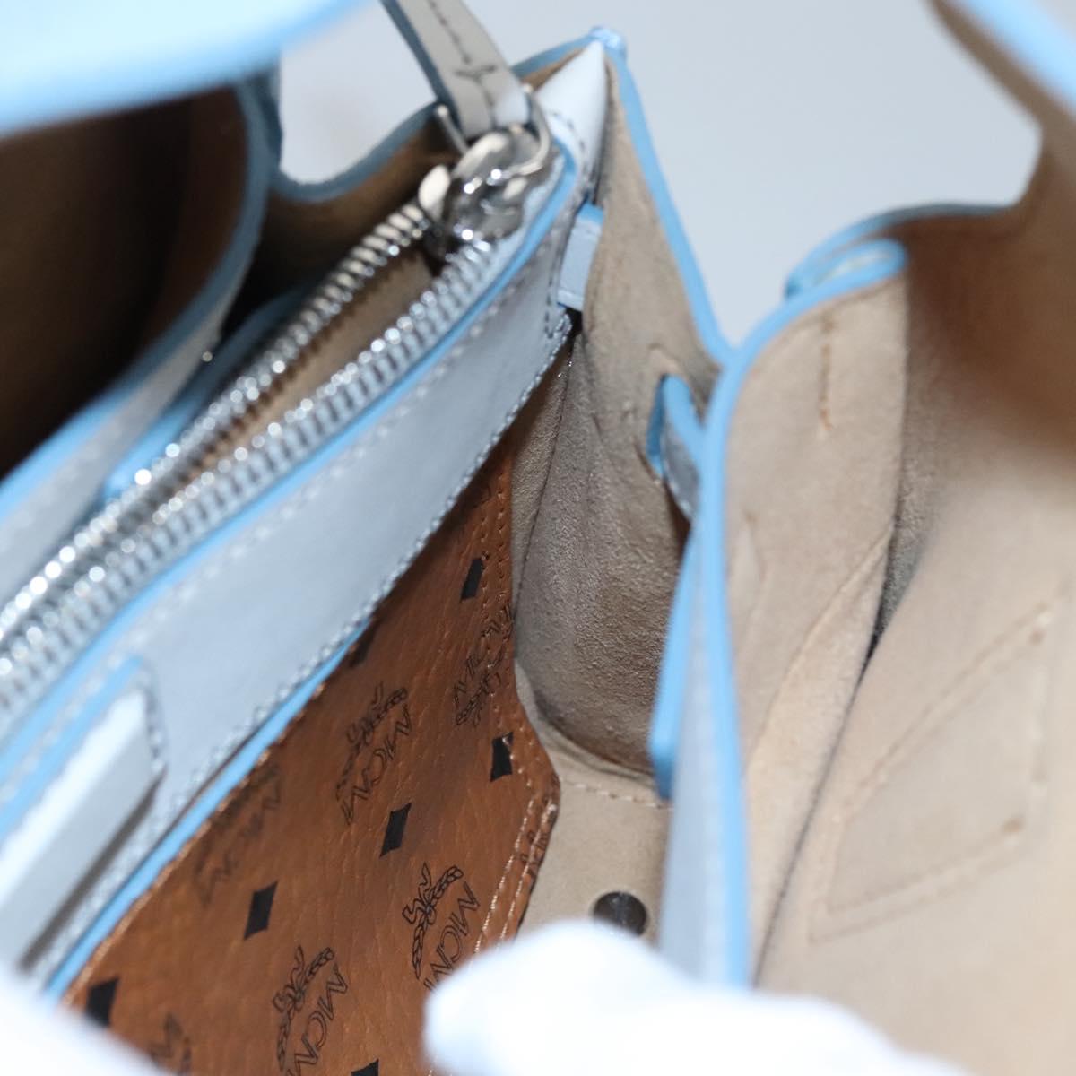 MCM Milla, Blue, Leather, handbag
