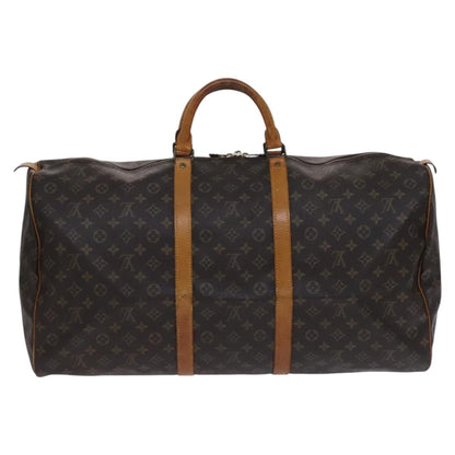 Louis Vuitton Keepall 60, Brown, Canvas, travel