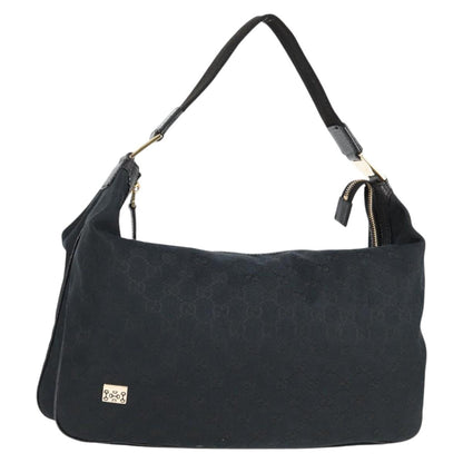 Gucci GG canvas, Black, Canvas, shoulder