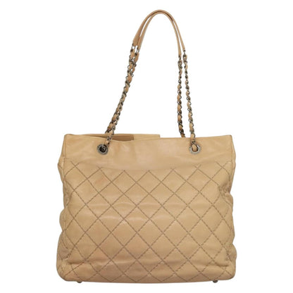 Chanel Wild stitch, Beige, Leather, shoulder