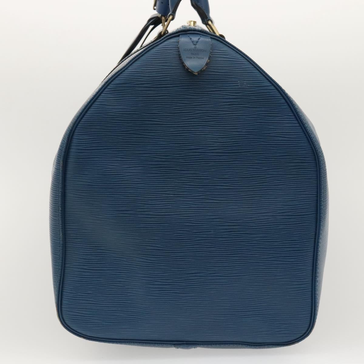 Louis Vuitton Keepall 55, Navy, Leather, travel