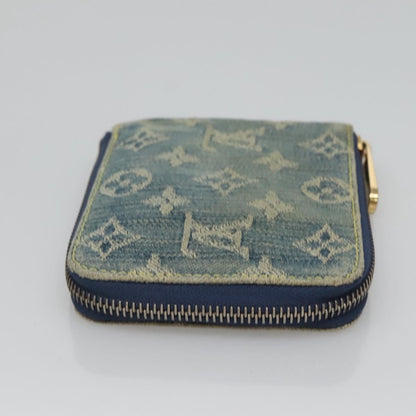 Louis Vuitton Zippy wallet, Blue, Denim - Jeans, wallet