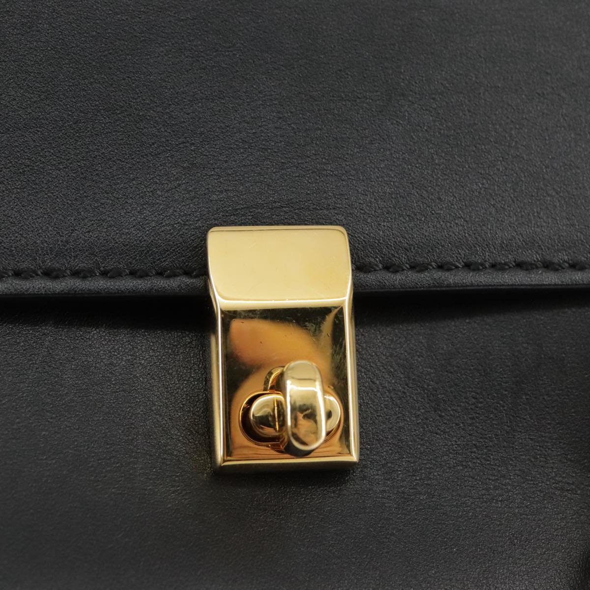 Valentino Garavani, Black, Leather, shoulder