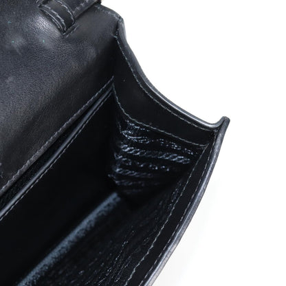 Prada Ribbon, Black, Leather, shoulder