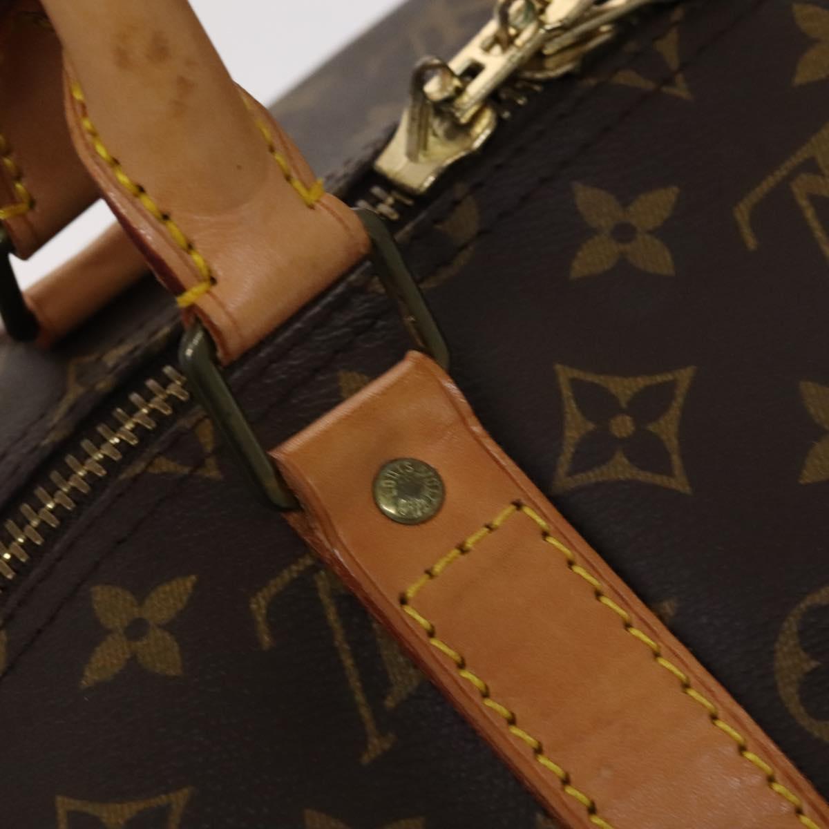 Louis Vuitton Keepall 55, Brown, Canvas, travel