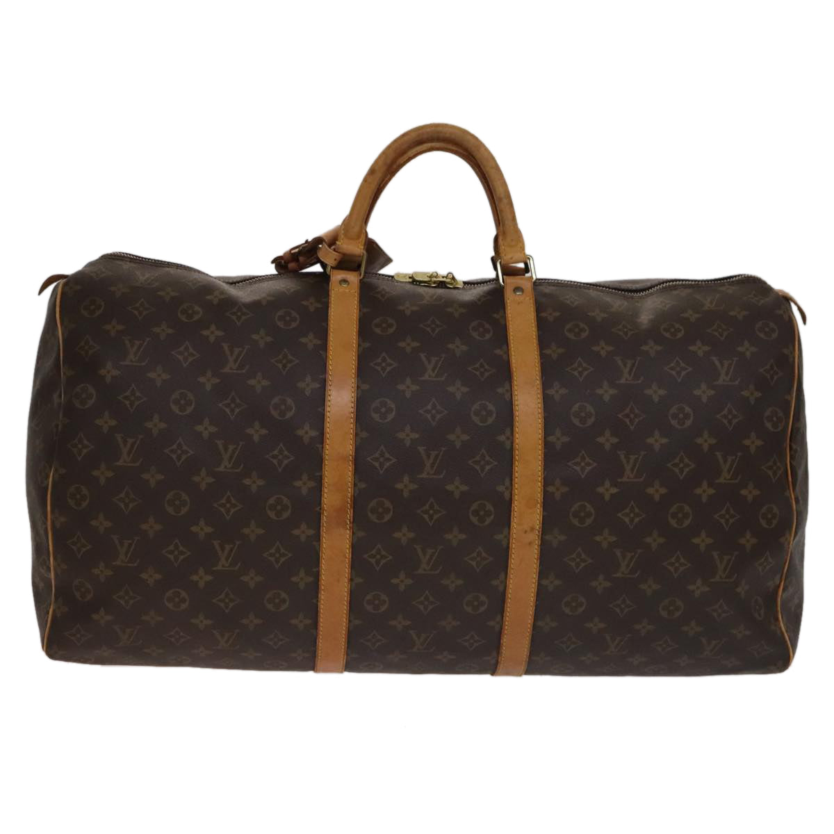 Louis Vuitton Keepall 60, Black, Canvas, travel