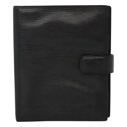 Louis Vuitton Agenda cover, Black, Leather, wallet