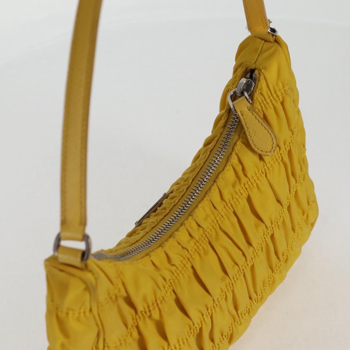 Prada Re-Nylon, Yellow, NYLON, clutch
