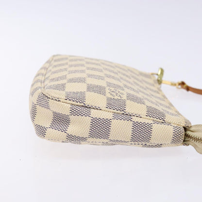 Louis Vuitton Pochette Accessoire, White, Canvas, clutch