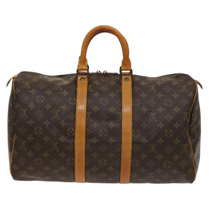 Louis Vuitton Keepall 45, Brown, Canvas, travel