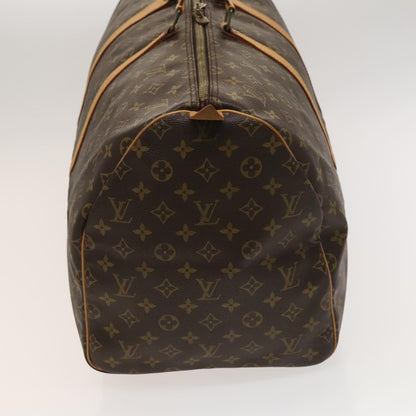 Louis Vuitton Keepall 55, Brown, Canvas, travel