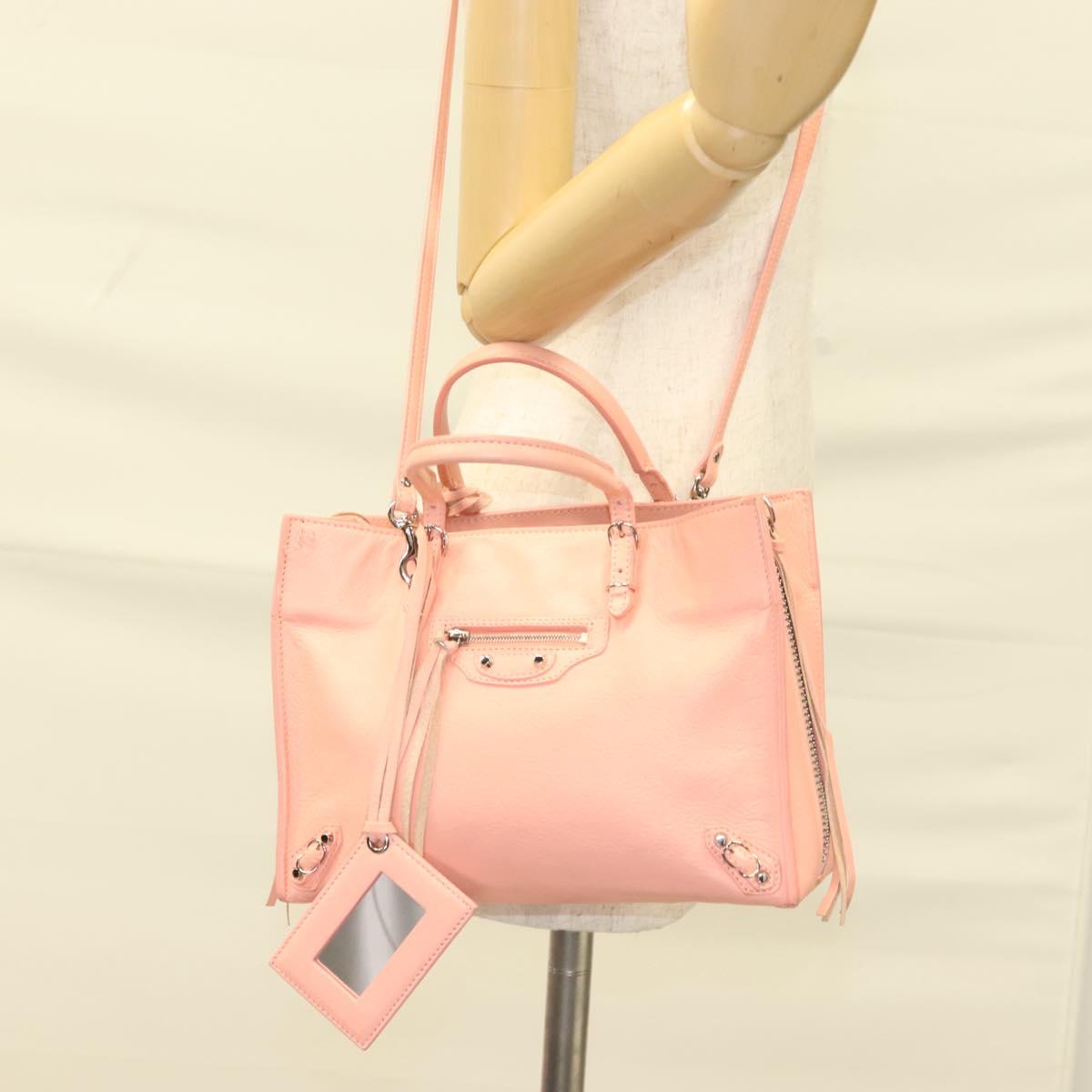 Balenciaga Papier, Pink, Leather, handbag