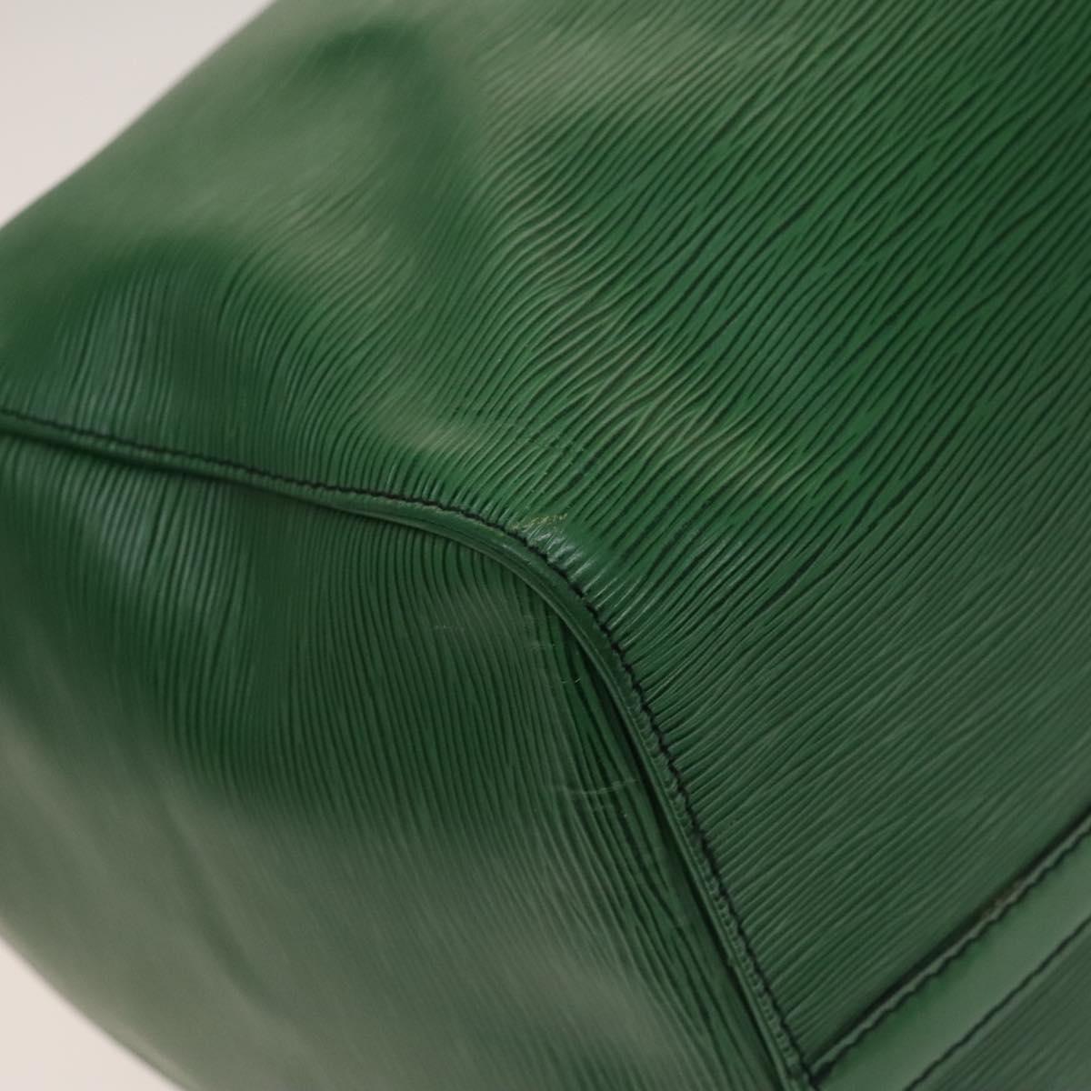 Louis Vuitton Keepall 55, Green, Leather, travel