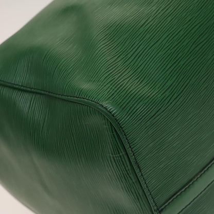 Louis Vuitton Keepall 55, Green, Leather, travel