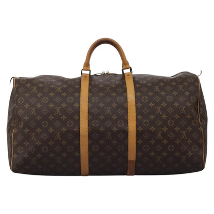 Louis Vuitton Keepall 60, Brown, Canvas, travel
