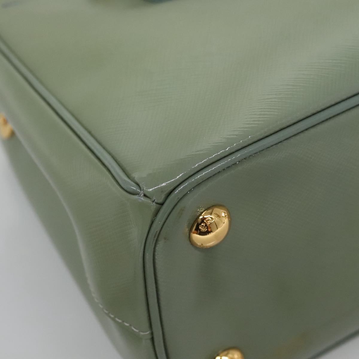 Prada Galleria, Green, Leather, handbag
