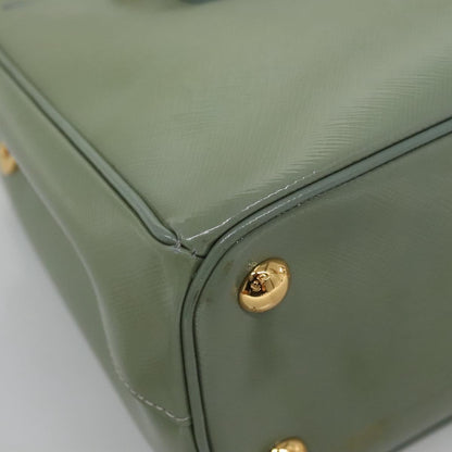 Prada Galleria, Green, Leather, handbag