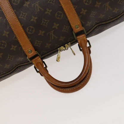 Louis Vuitton Keepall Bandoulière 55, Brown, Canvas, travel