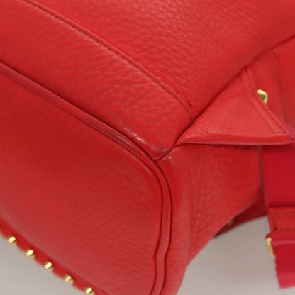 MCM Stark, Red, Leather, backpack