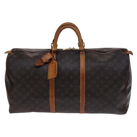 Louis Vuitton Keepall 55, Brown, Canvas, travel