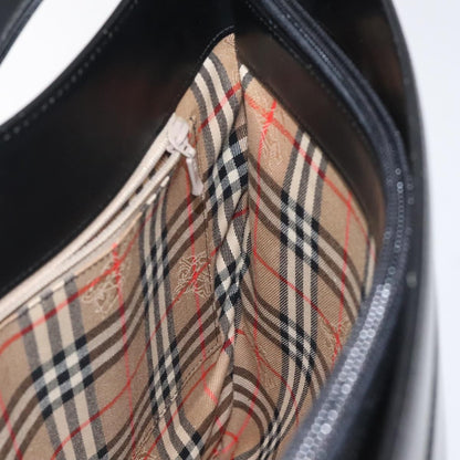 Burberry House Check, Black, Leather, shoulder