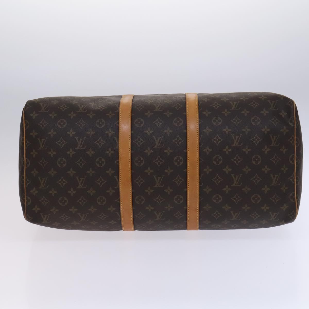 Louis Vuitton Keepall 55, Brown, Canvas, travel