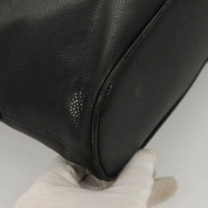 Chanel Coco Mark, Black, Leather, tote