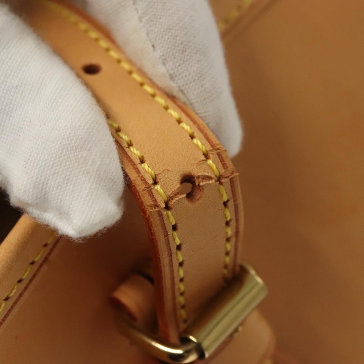 Louis Vuitton Bucket PM, Beige, Leather, shoulder