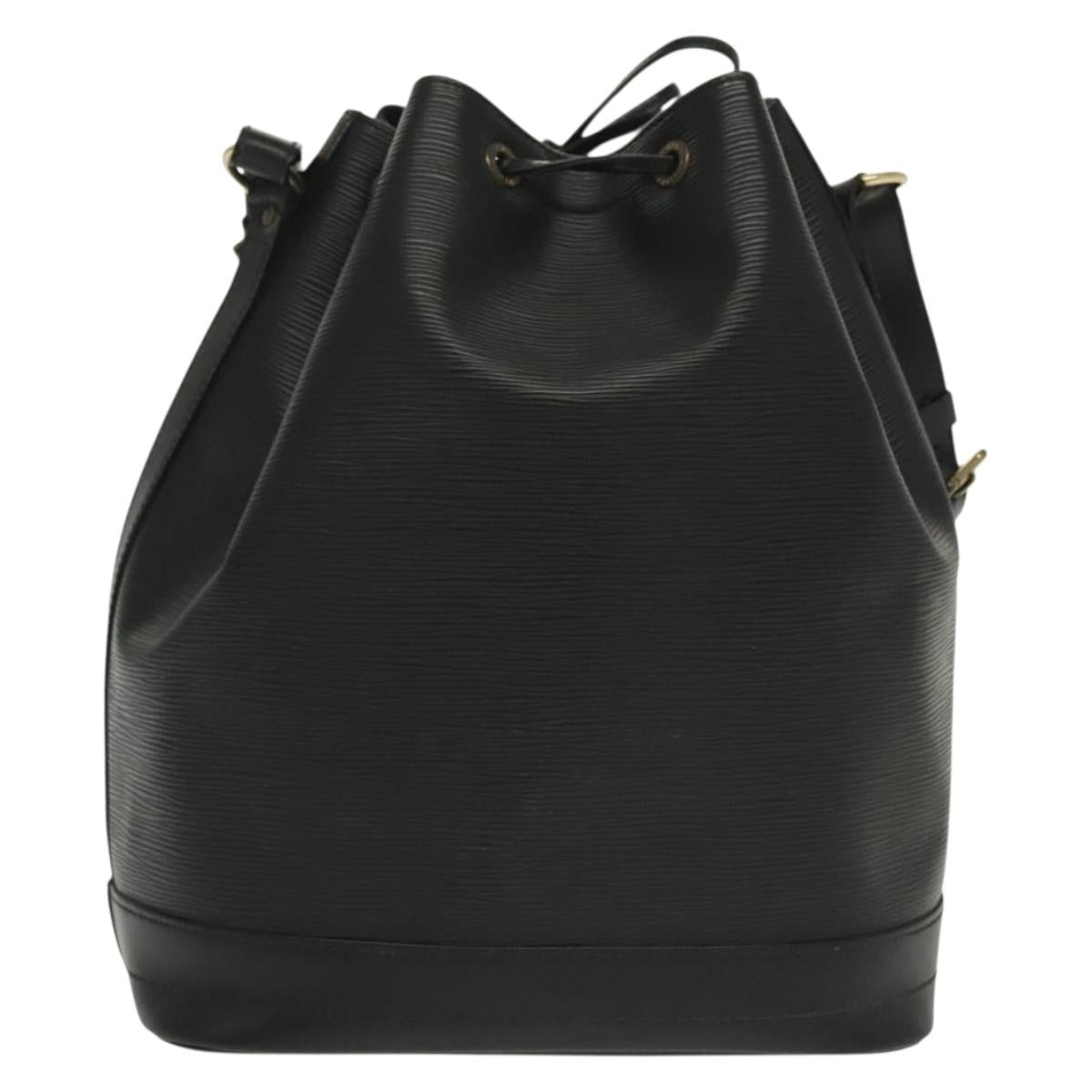Louis Vuitton Noé, Black, Leather, shoulder