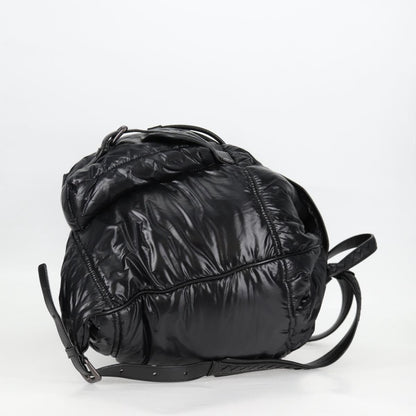 Bottega Veneta Spinnaker, Black, NYLON, backpack
