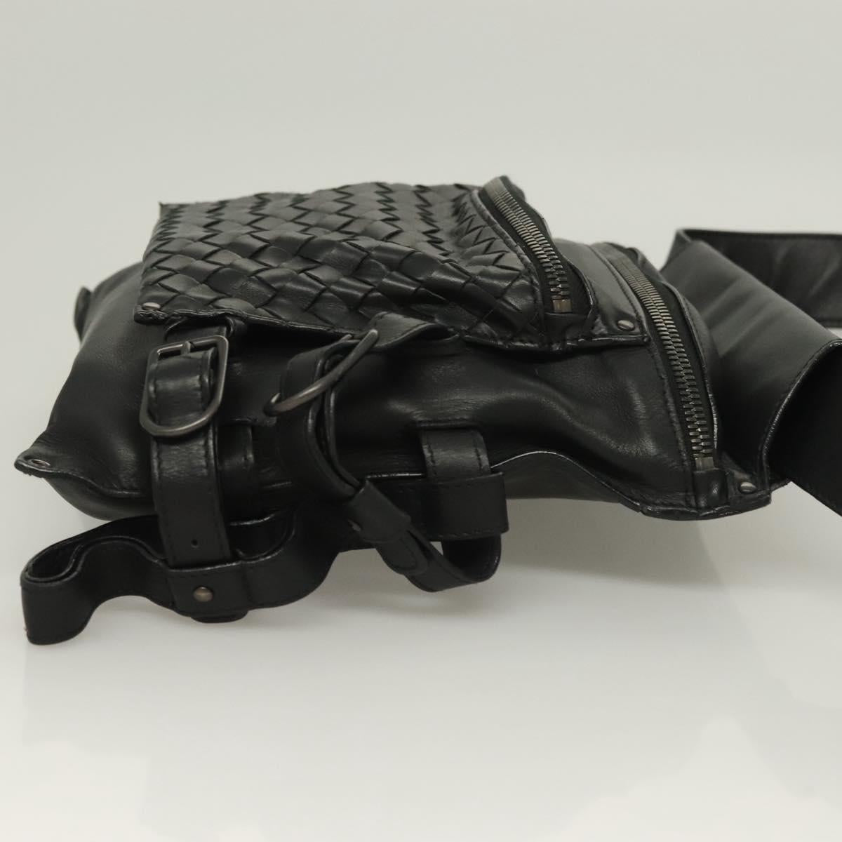 Bottega Veneta Intrecciato, Black, Leather, shoulder