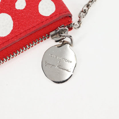 Louis Vuitton Pochette Clés, Red, Leather, wallet