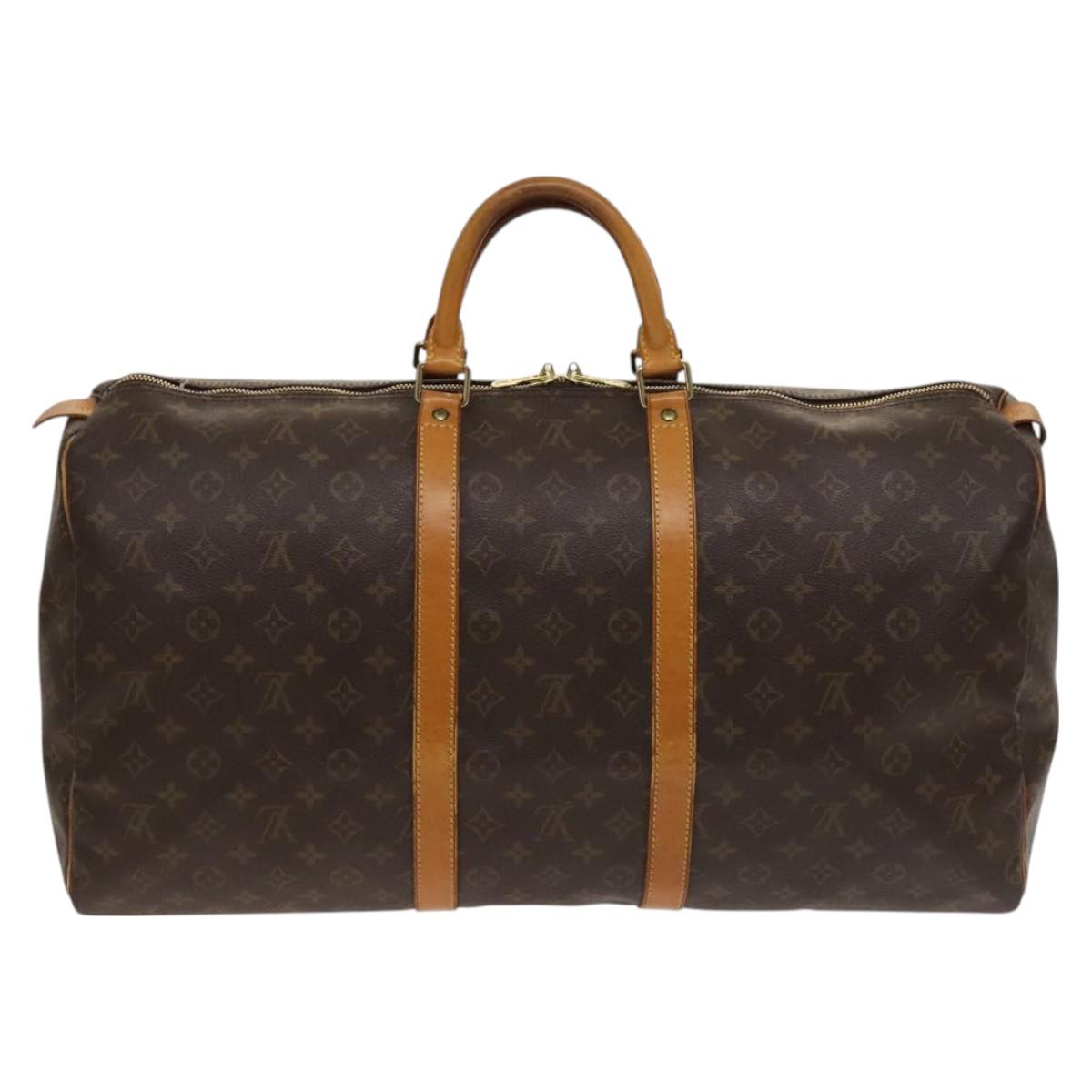 Louis Vuitton Keepall 55, Camel, Canvas, travel