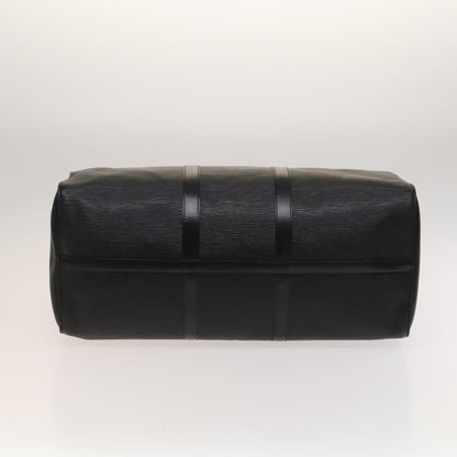 Louis Vuitton Keepall 50, Black, Leather, travel