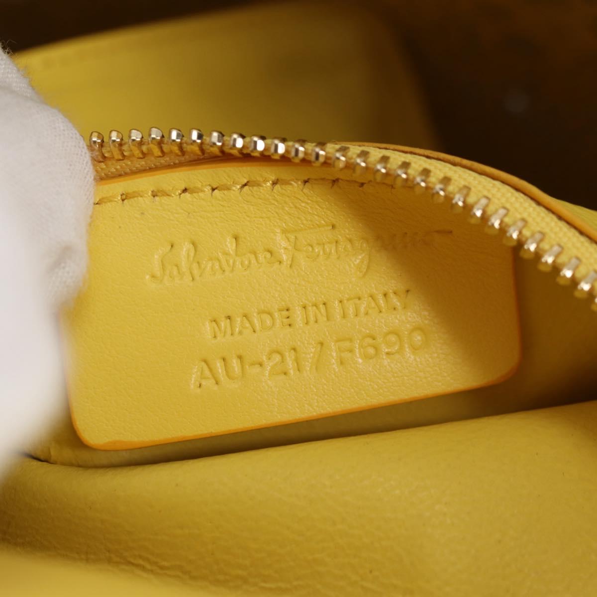 Salvatore Ferragamo Vara, Yellow, Leather, shoulder